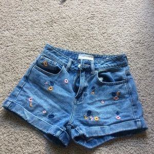 Pacsun Highwaisted Embroidered Flower 